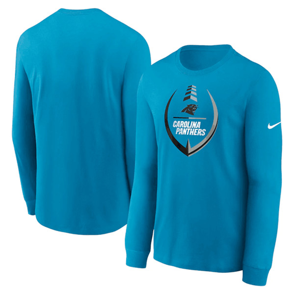 Men's Carolina Panthers Blue Icon Legend Performance Long Sleeve T-Shirt